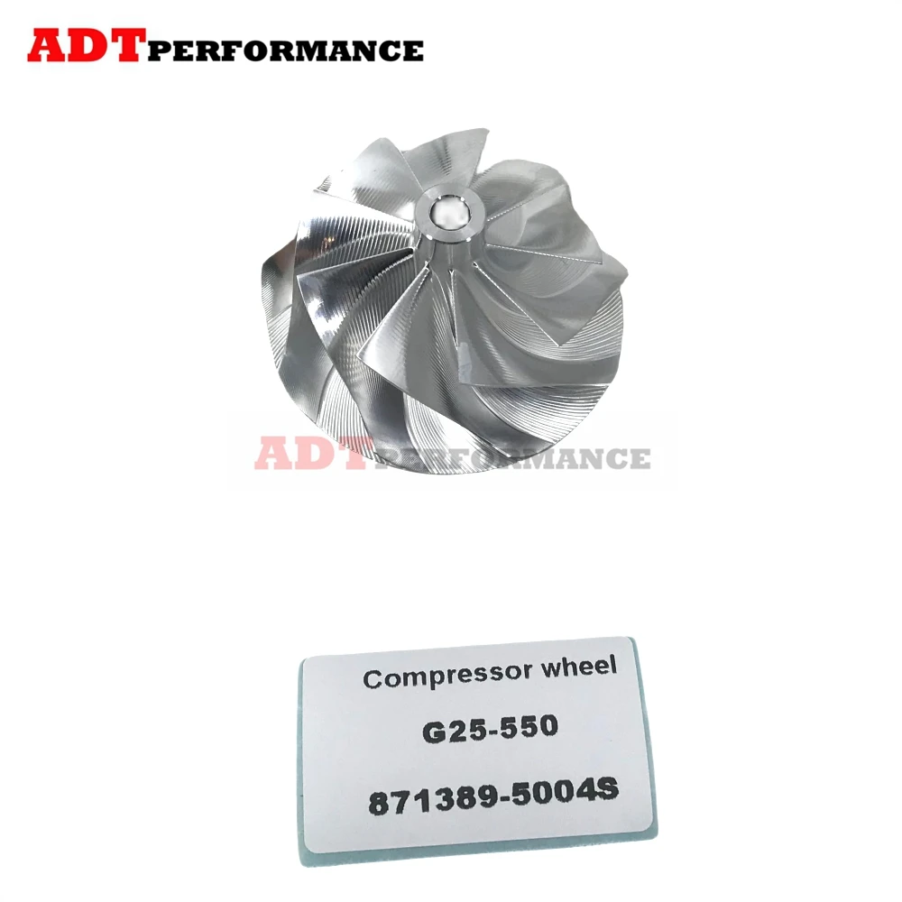 Turbo Compressore Ruota G25-550 G-Series 0.70A/R 48Mm 300 - 550Hp 1.4L - 3.0L Induttore: 48Mm Exducer: 60Mm Trim: 65 Turbina