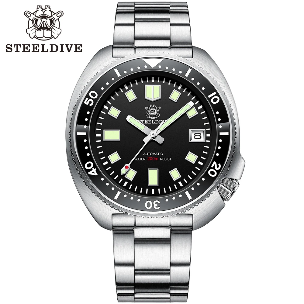 Sd1970 Steeldive Brand 44Mm Men Nh35 Diver Watch Con Lunetta In Ceramica
