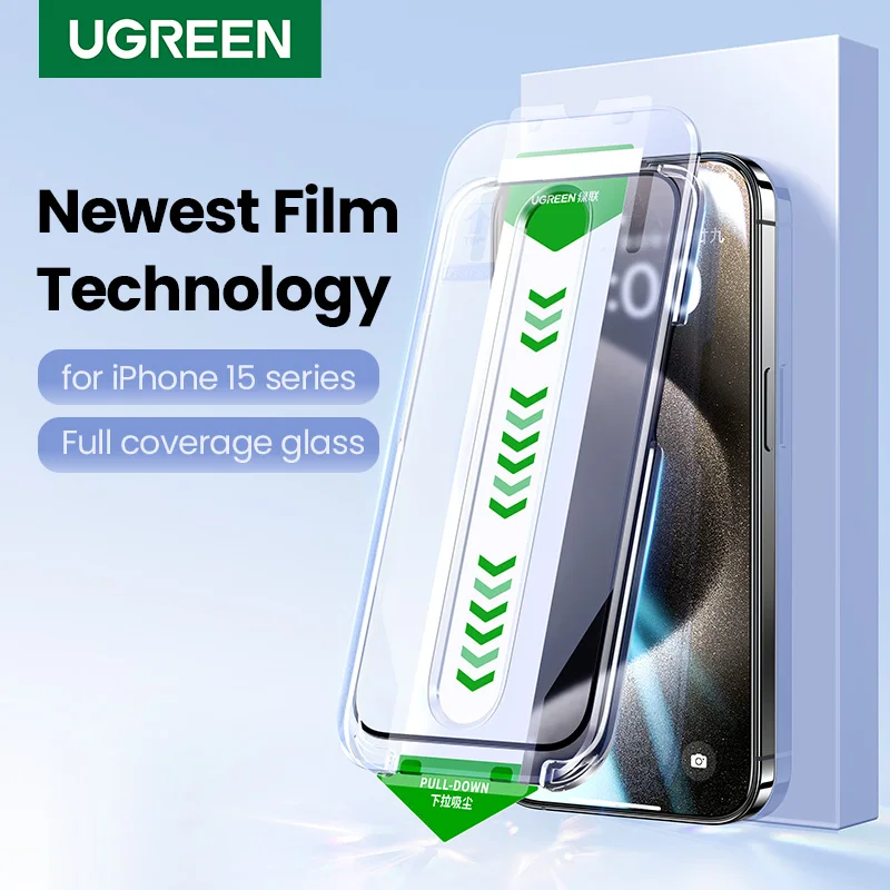Pellicola Salvaschermo Ugreen Antipolvere Per Iphone 15 Pro Max Vetro Temperato Per Iphone 15 Plus Proteggi Schermo Pellicola 15Pro