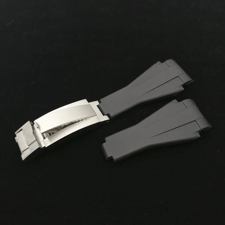 Sostituzione Della Distribuzione Della Fascia Della Cinghia Nera In Gomma Naturale Da 21Mm Adatta Per Rolex Deepsea 116660-98210