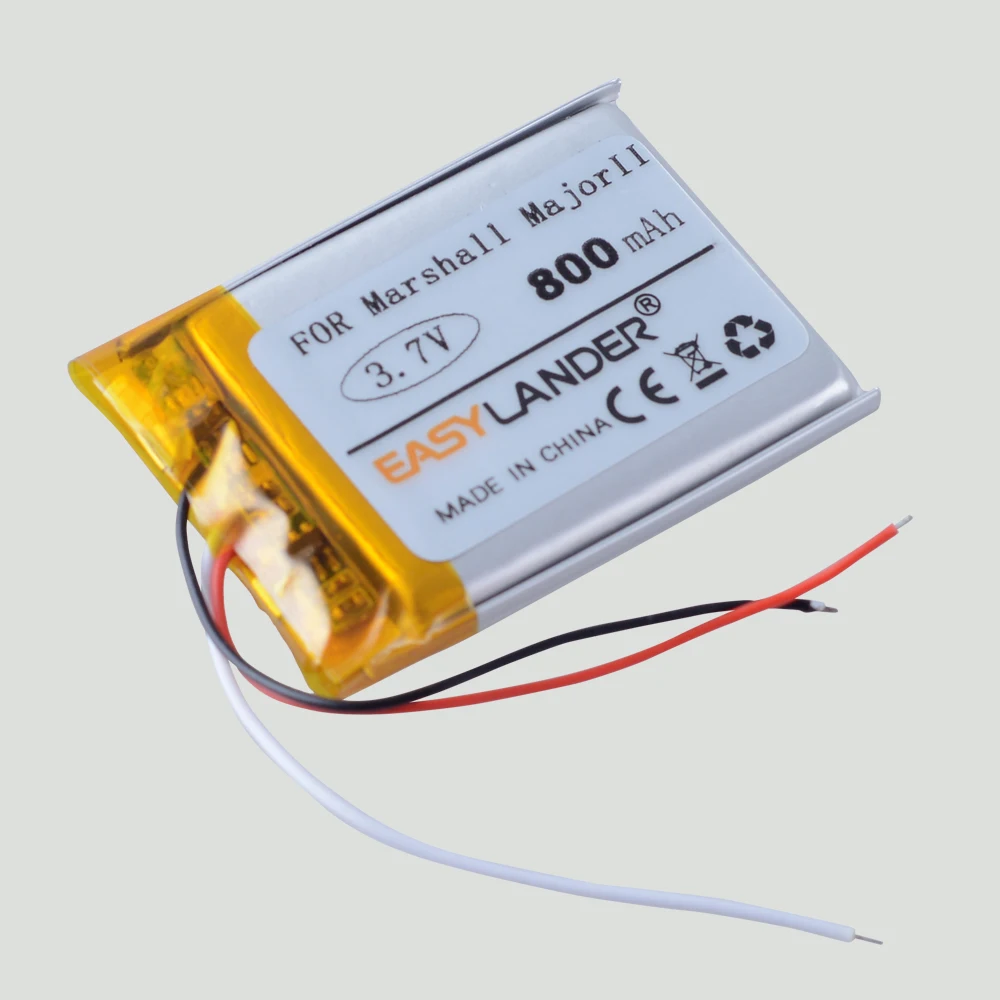 Batteria 3.7V 800Mah Vdl603040 Sr603040 Per Marshall Major Ii, Major Ii Bluetooth, Major Iii, Major Iii Bluetooth, Mid