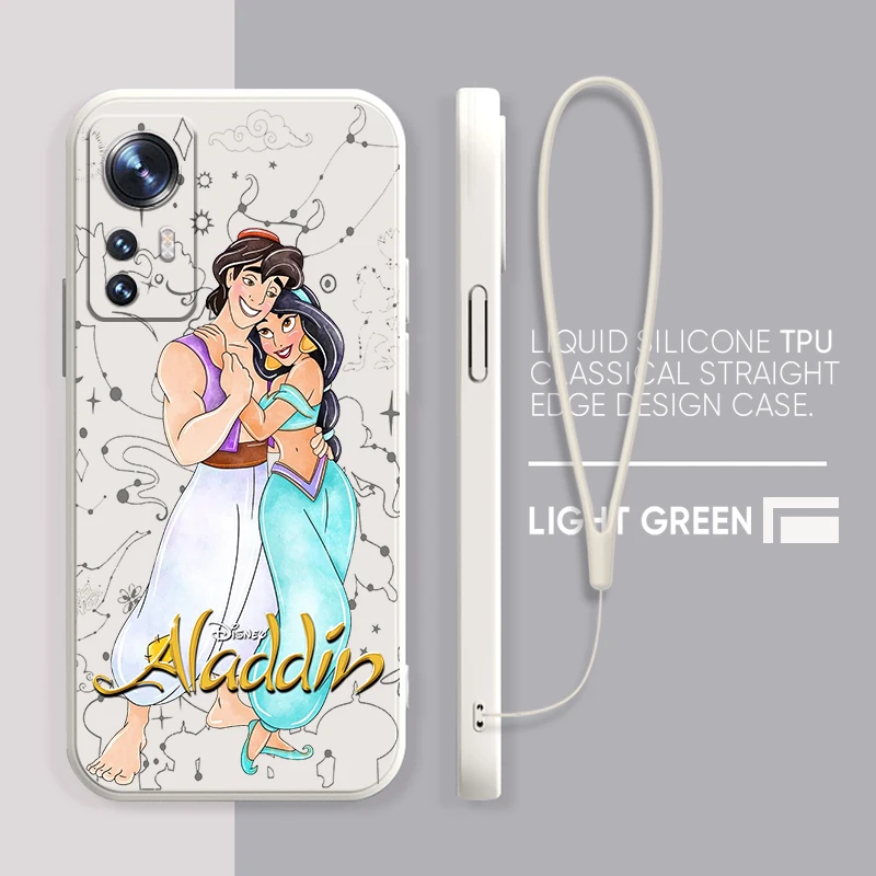 Aladin Jasmine Per Xiaomi Mi 13 12 12T 11 11T 10 10T 9 9Se Lite Pro Ultra A3 Custodia Per Telefono In Corda Liquida Morbida In Silicone