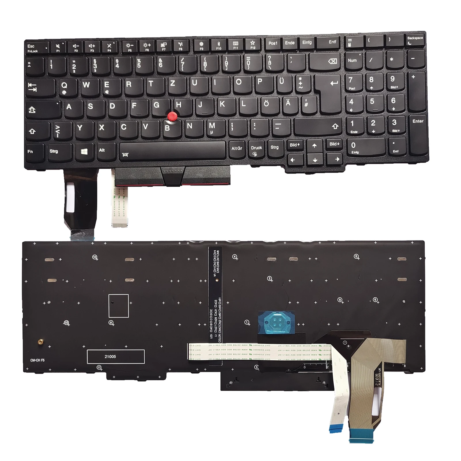 Tastiera Gr Con Retroilluminazione Per Lenovo Thinkpad E580 E585 T590 P52 P53 P72 P73