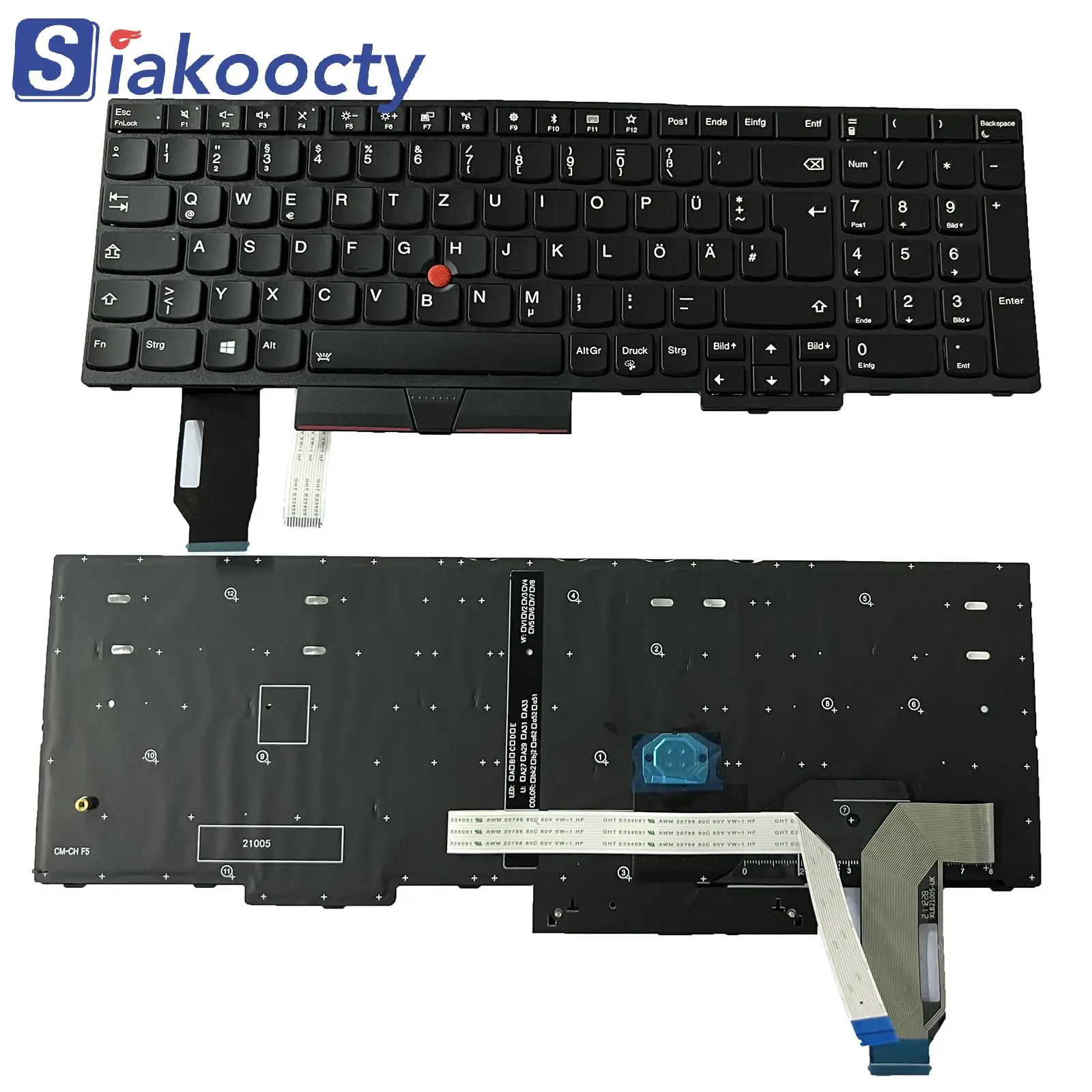 Nuovo Gr Tedesco Per Lenovo Thinkpad P52 P53 P53S P72 P73 (20Qr, 20Qs) Tastiera