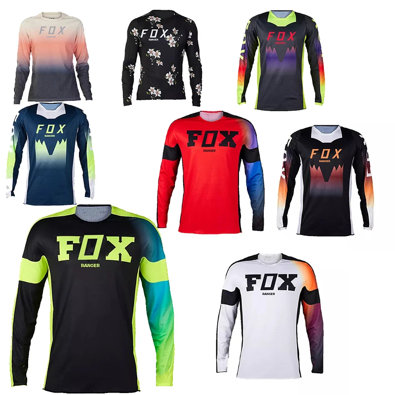 2024 New Motocross Mountain Enduro Bike Abbigliamento Bicicletta Moto Downhill Ranger Fox Men Cycling Jersey Camicie Mtb Bmx