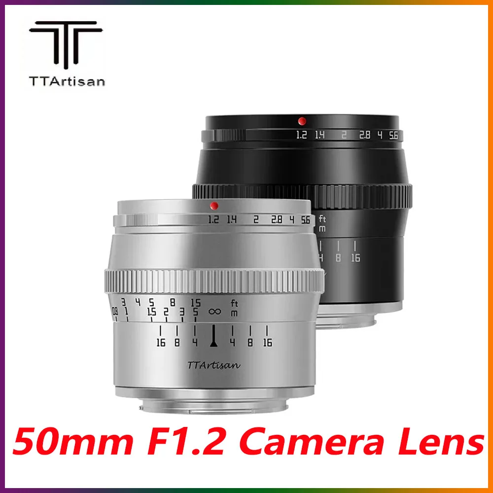 Ttartisan 50Mm F1.2 Obiettivo Per Fotocamera Verticale Ad Ampia Apertura Per Obiettivo Sony E Mount Fujifilm X Canon M Nikon Z Panasonic Olympus M43