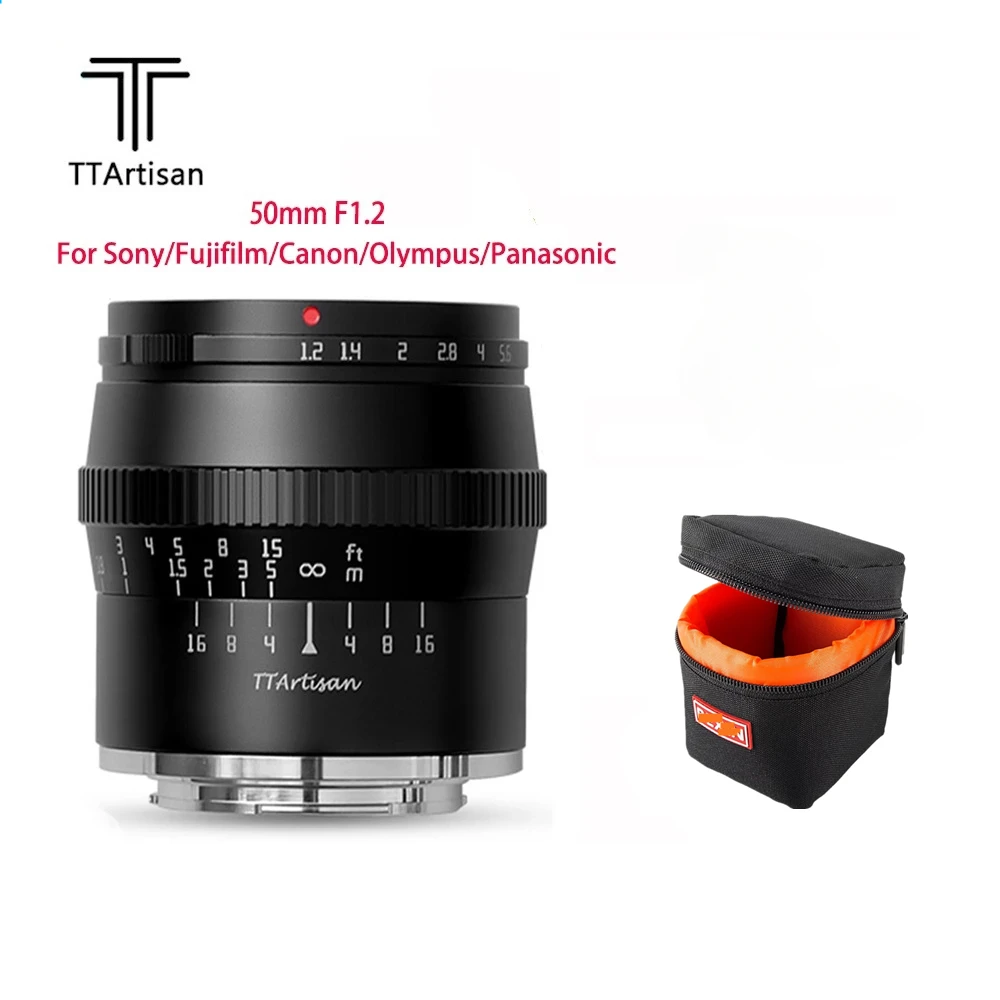 Obiettivo Per Fotocamera Ttartisan Micro Slr 50Mm F1.2 Per Canon Sony E Fujifilm Olympus Panasonic Kit Per Studio Fotografico Fotografico Professional