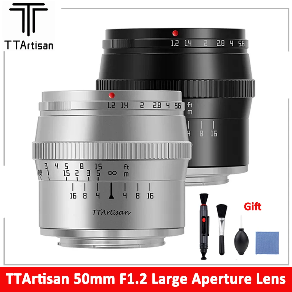 Ttartisan 50Mm F1.2 Obiettivo Per Fotocamera Verticale Ad Ampia Apertura Per Obiettivo Sony E Mount Fujifilm X Canon M Nikon Z Panasonic Olympus M43