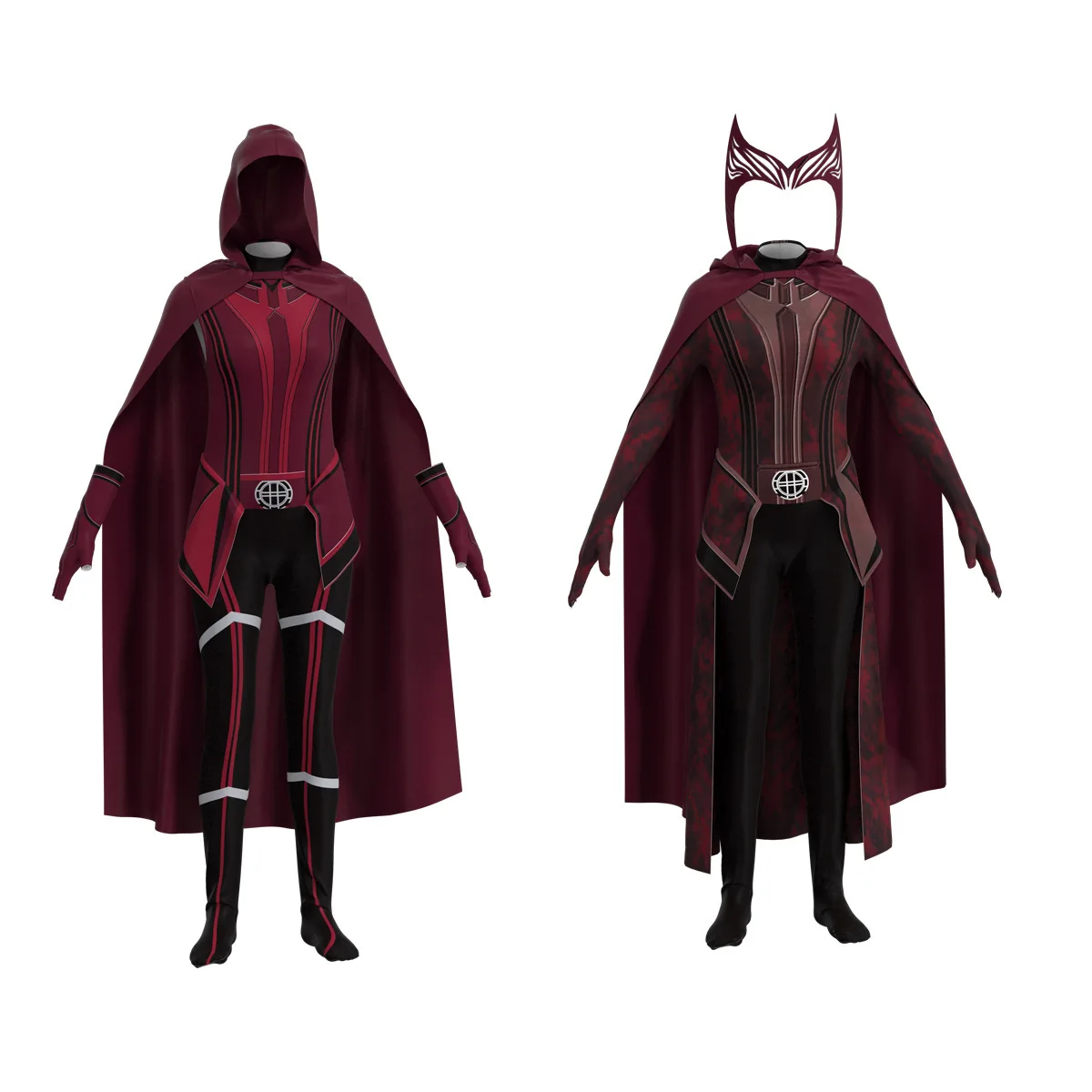 Doctor Strange 2 Scarlet Wanda Wanda Cosplay Body Bambini E Donne Adulte Halloween Carnival Mask Set Tuta