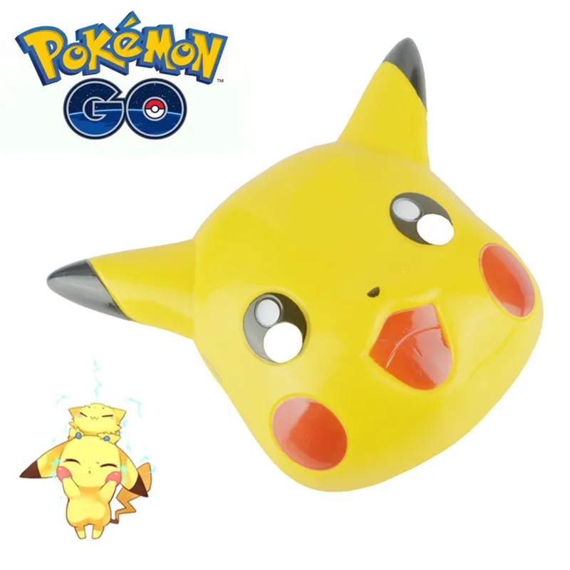 Pokemon Pikachu Maschera Anime Giapponese Maschera Cosplay Cartoon Cute Halloween Mask Cosplay Party Costume Puntelli Pikachu Mask Souvenir