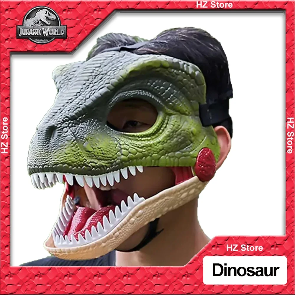 Jurassic World Dinosaur Mask Con Ganasce Di Apertura Ed Effetto Sonoro Maschere Dino Velociraptor In Plastica Dura Per Bambini Regalo Di Compleanno Pe