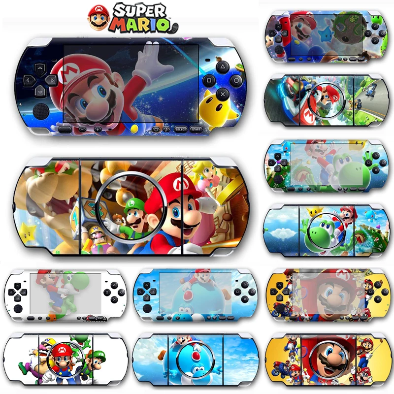 Super Mario Bros Vinyl Skin Sticker Protector Per Psp3000 Psp 3000 Decalcomania Cover Console Cover Posteriore Protector Stickers Maschera Facciale