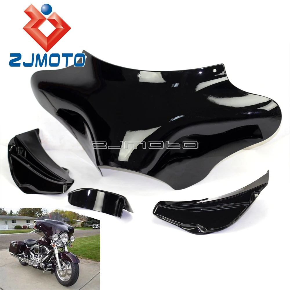 Carenatura Superiore Esterna Nera Carenatura Batwing Per Harley Road King Electra Wide Super Glide Honda Vtx Shadow Yamaha V-Star