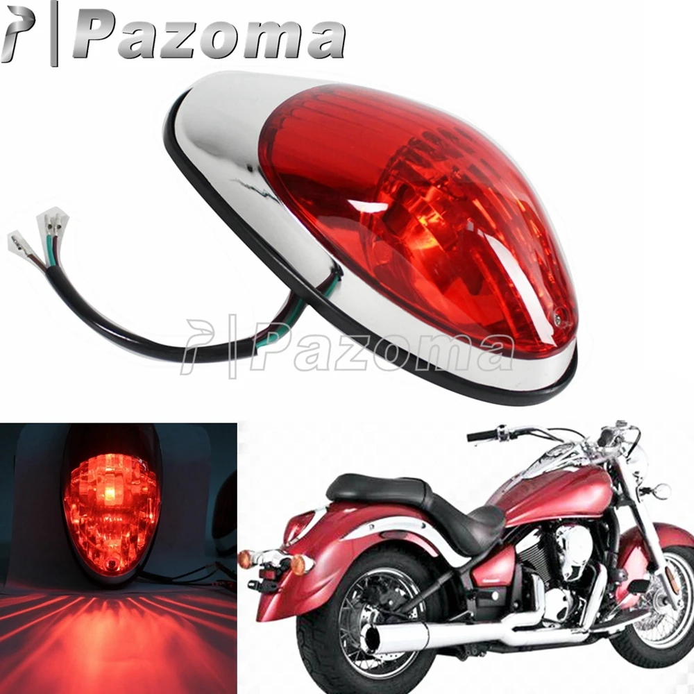 Fanale Posteriore Per Freno Posteriore Per Moto 12V Per Fanale Posteriore Honda Shadow Aero Kawasaki Vulcan Yamaha V-Star Suzuki Boulevard Fanale Post