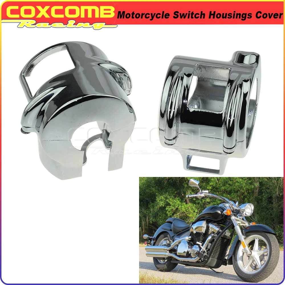 1 Paio Di Interruttori Muslimah Alloggiamento Manubrio Switcher Cover (Senza Choke) Cromato Per Honda Shadow Vt 750 Vt 600 Vlx Vtx Vt 1300