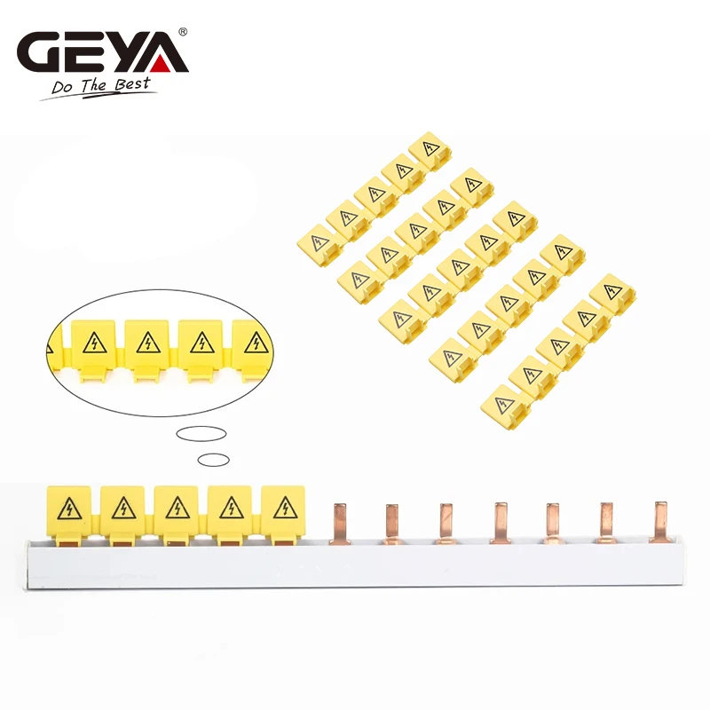 Geya Pin Tipo Mcb Busbar Copertura Protettiva Denti Busbar Protector Bretelle Terminali Tappi 5 Denti