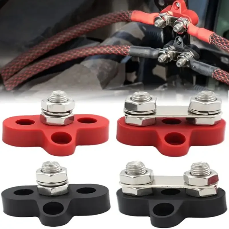 M6/M8 Morsettiera Di Giunzione Stud Red/Black Bus Bar Heavy Duty Battery Power Distribution Dc 48V Busbar Automotive Rv Boat