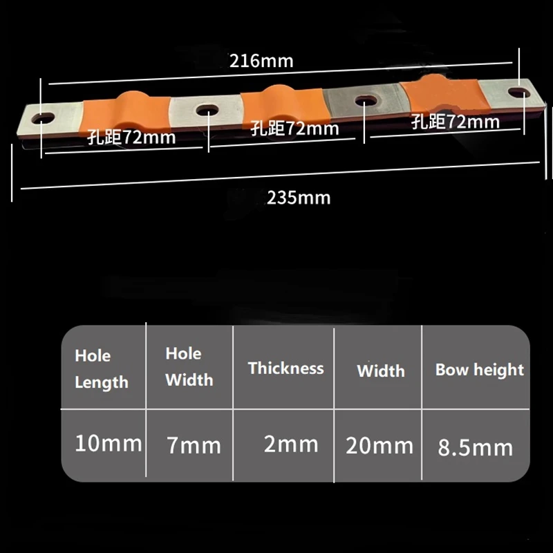 4Pin 72Mm Distanza Del Foro M6 Batteria Flessibile Bus Bar Connettore Sbarra Collettrice In Rame Per Lifepo4 Lithium 280Ah Cell Solar Ev Marine Ups