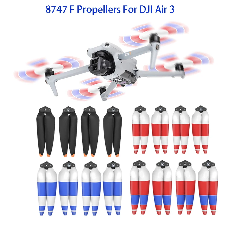 Drone Eliche A Basso Rumore Per Dji Air 3 Drone Color Props Blade Light Weight Wing Fans Eliche Case Per Dji Air 3 Accessori