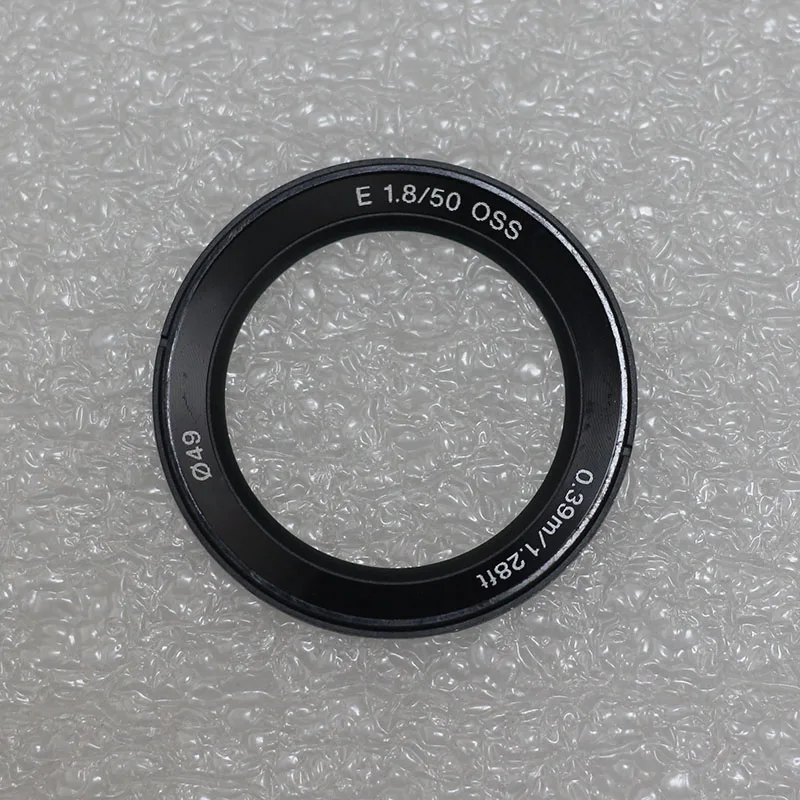 Nuove Parti Di Riparazione Dell'Anello Dell'Ornamento Del Nome Anteriore Per L'Obiettivo Sony E 50Mm F/1.8 Oss Sel50F18 (Obiettivo Non Completo)