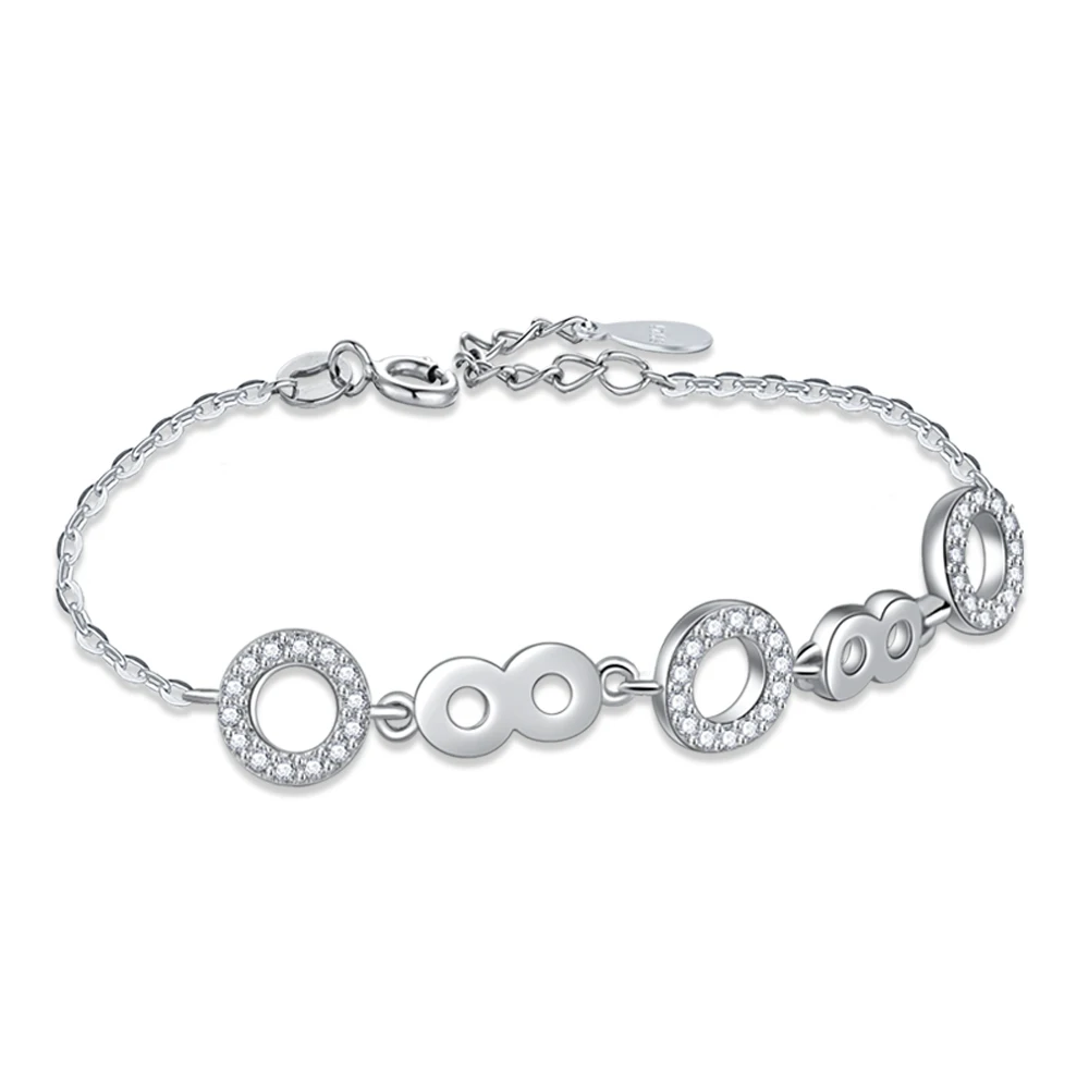 925 Sterling Silver Beautiful Chinese Knot Bracciale Vintage Fashion Designer Handmade Chain Party Wedding Jewelry Regali Di Festa
