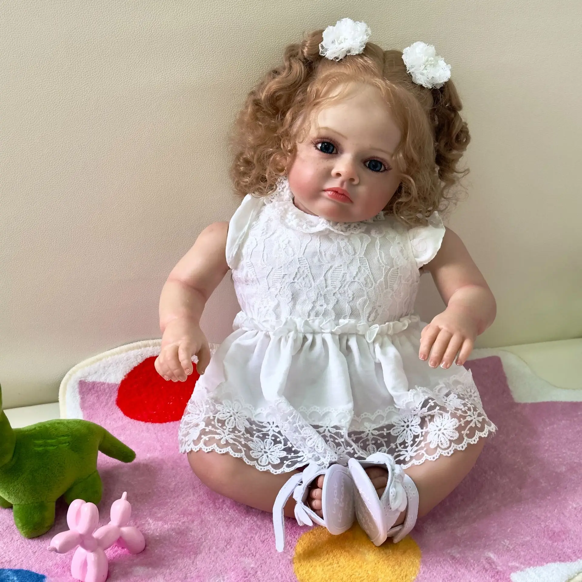 24 Pollici Tutti Reborn Baby Doll Realistico Real Baby 3D Skin Realistico Baby Toddler Girl Da Collezione Art Doll Gift Bebe Reborn