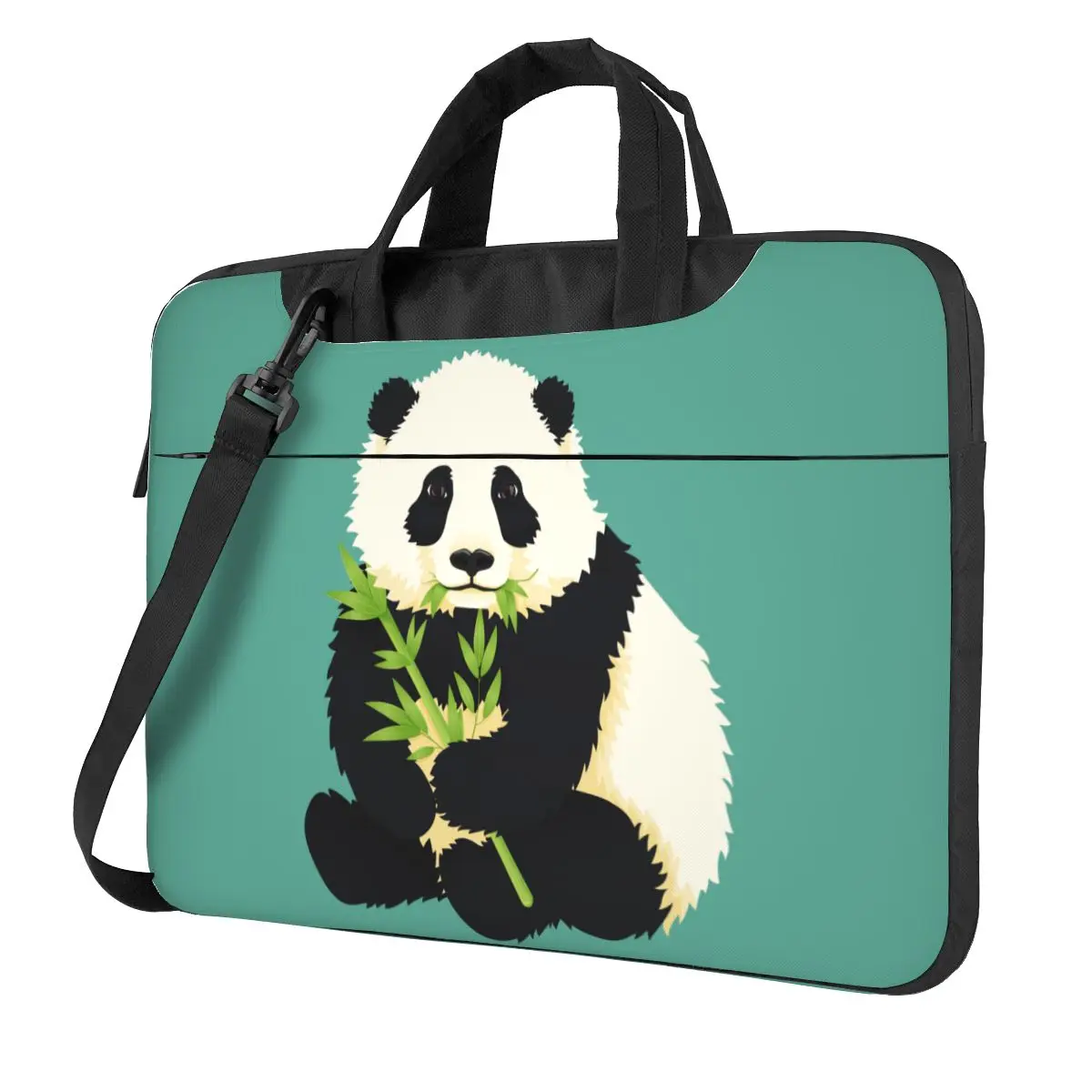 Cute Pandas Eat Bamboo Laptop Bag Sleeve Animal Green Portable Notebook Pouch 13 14 15 15.6 Per Macbook Air Xiaomi Computer Case