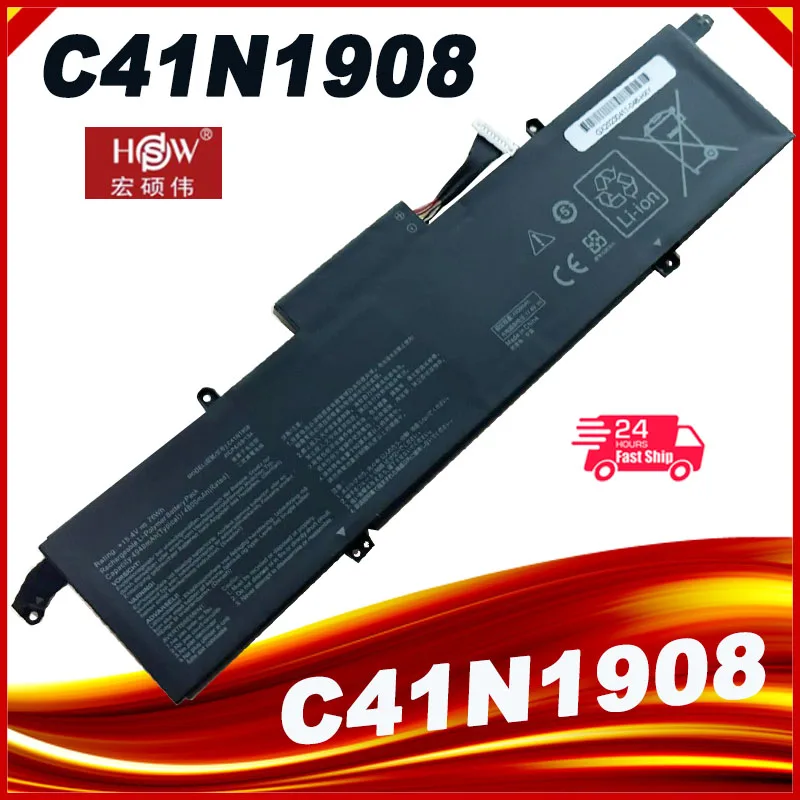 C41N1908 Batteria Per Asus Rog Zephyrus G14 Ga401Ii Ga401Iu Ga401Iv 76Wh