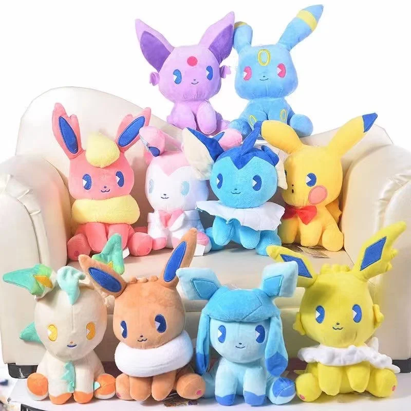 Nuovo Pokemon Eevee Evolution Peluche Flareon Vaporeon Jolteon Espeon Umbreon Glaceon Leafeon Sylvion Bambola Di Pezza Regalo Per Bambini
