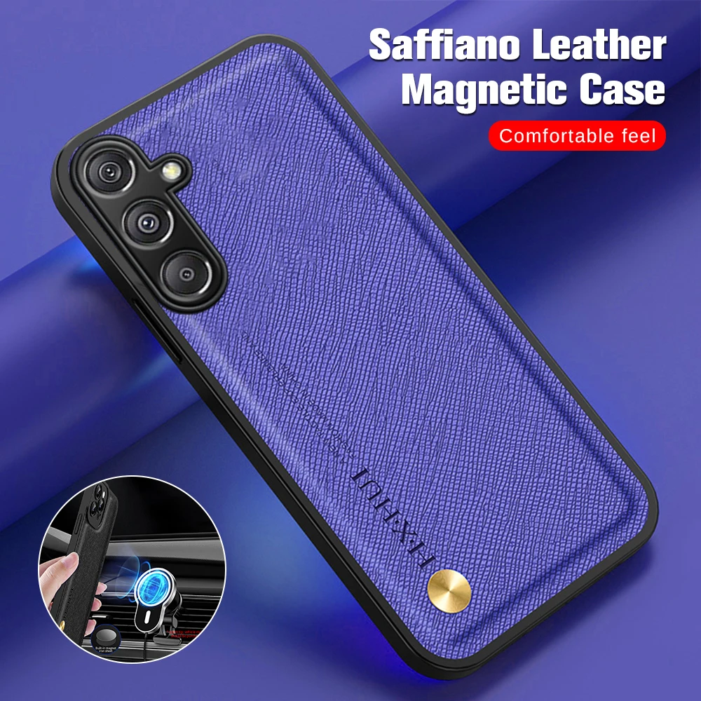 Custodia Per Samsung Galaxy M34 5G Custodia Protettiva Magnetica In Pelle A Grana Incrociata Per Samsung M34 5G M34 M 34 34 M 6.5 Pollici Skin Friendl