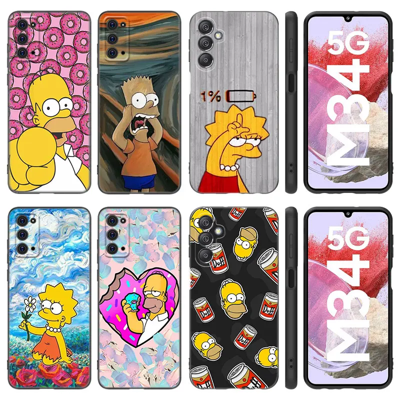 La Custodia Simpson Per Samsung M30 M31 S Note 10 Lite 20 Ultra M04 M13 M32 4G M14 M23 M33 M34 M42 M52 M53 M54 5G M11 M12 M21 M22