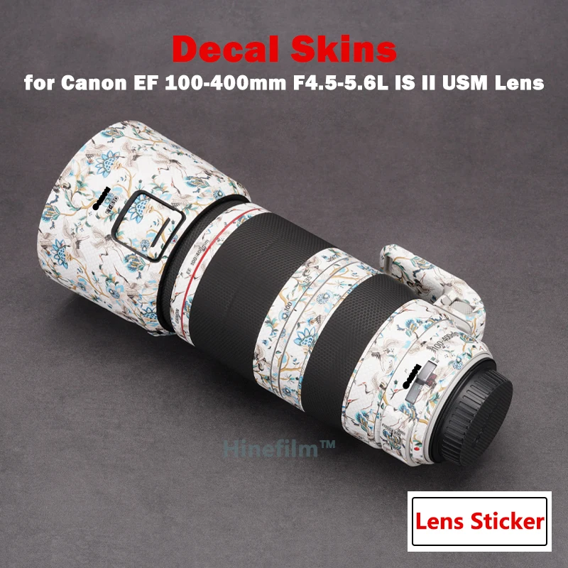 Ef100-400 Ii Lens Sticker Premium Decal Skin Per Canon Ef 100-400Mm F/4.5-5.6L Is Ii Usm Lens Anti-Scratch Cover Film Wrap