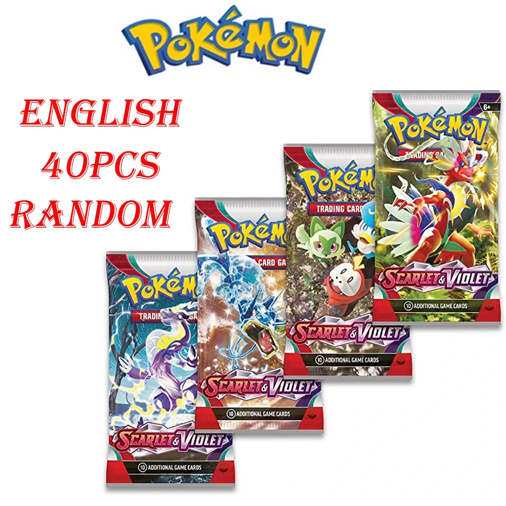 40Pc Scarlet Violet Silver Tempest Lost Origin Crown Zenith Team Up Carte Pokemon Astral Radiance Bonds Gioco Di Carte Collezionabili
