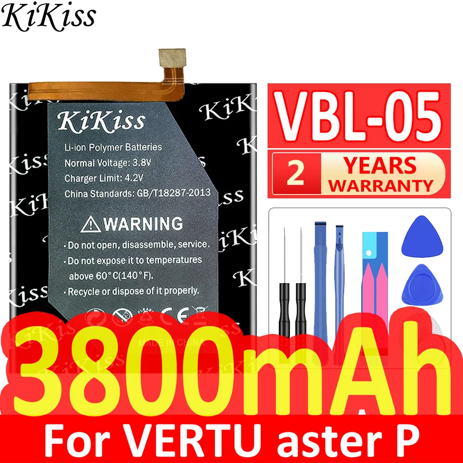 Kikiss Potente Batteria Vbl-02 Vbl-05 Bp-9V Per Vertu Aster Signature Touch Vbl-02 V03 V06 Aster P Batteria Ad Alta Capacità