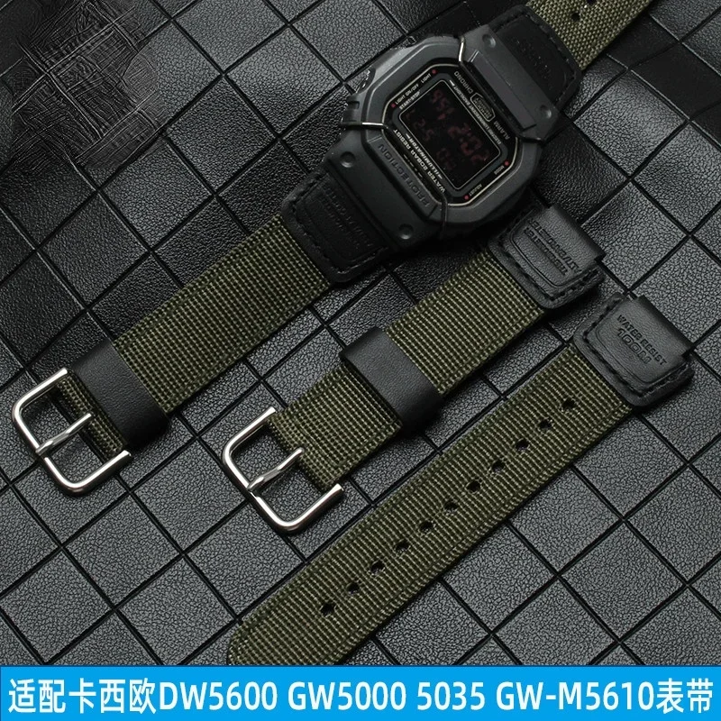 Per Casio G-Shock Cinturino In Nylon Dw5600 Gw-5000 5035 Gw-M5610 Modifica Cinturino Orologio 16Mm