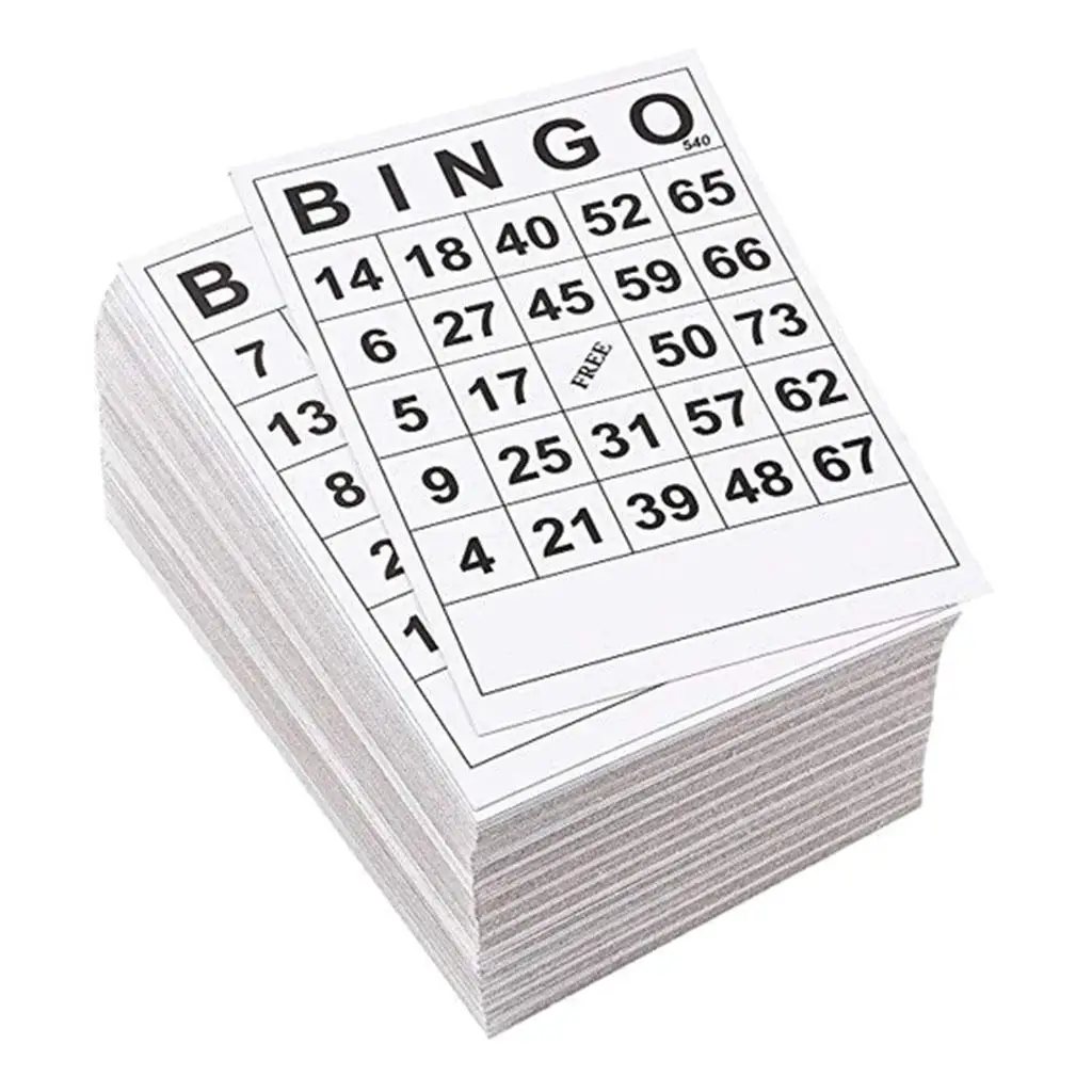 Carte Bingo 1 Su 60 Fogli Carte Usa E Getta 60 Facce 60 Carte Nessun Duplicato