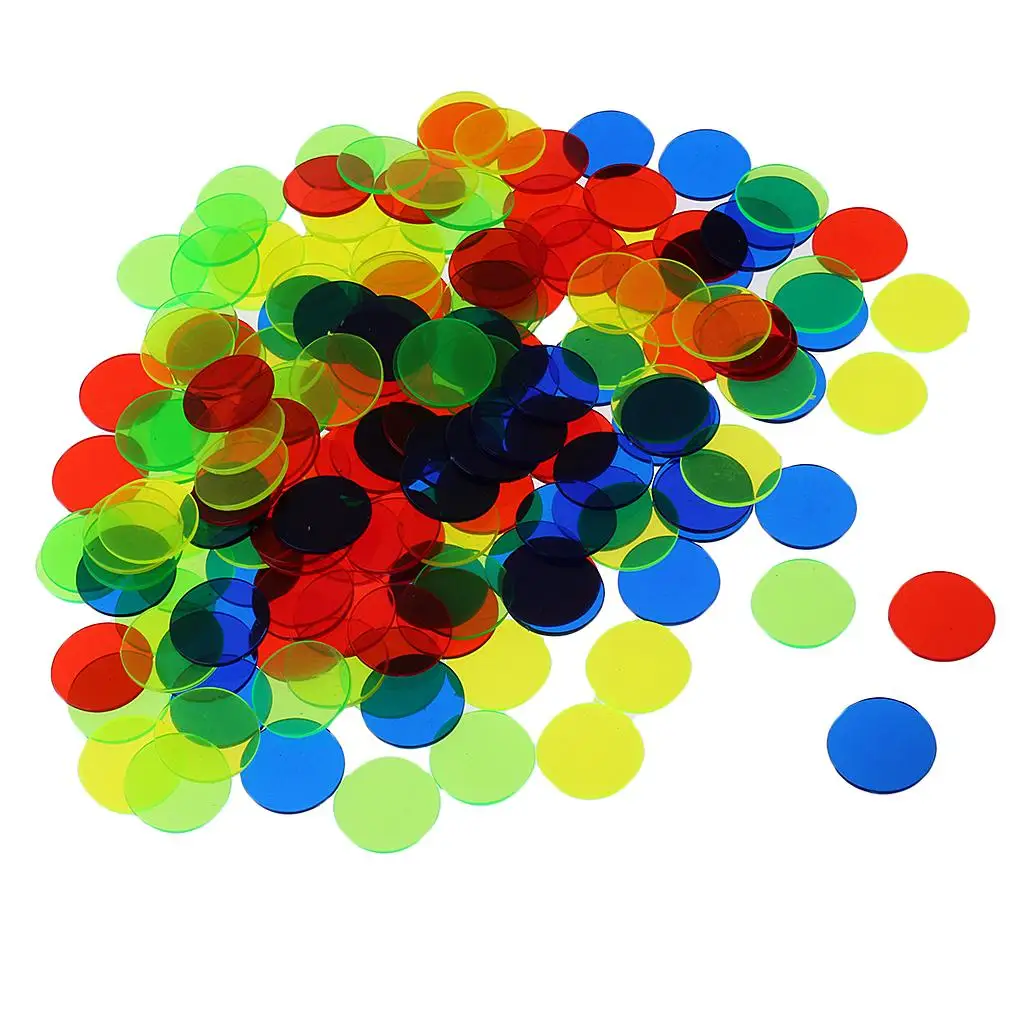300 Pack Learning Counters Disks Plastic Bingo Chip Counting Discs Markers Per Game Token E Math Practice