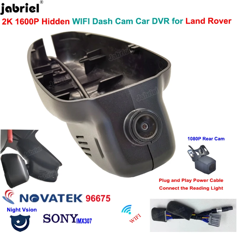 2K Wifi Dash Camera Car Dvr Recorder Per Land Rover Range Rover Evoque Range Rover Sport Per Land Rover Discovery 4 Freelander