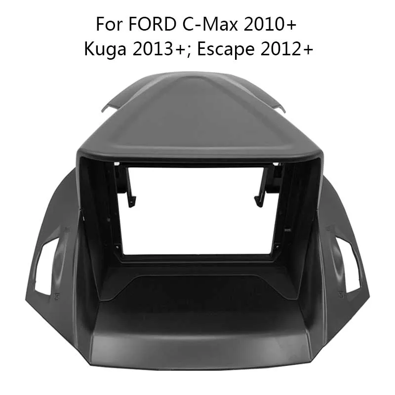 9 Inch Car Radio Fascia For Ford C-Max Kuga Escape 2012+ Video Panel Player Audio Dash 2 Din Frame Mount Kit
