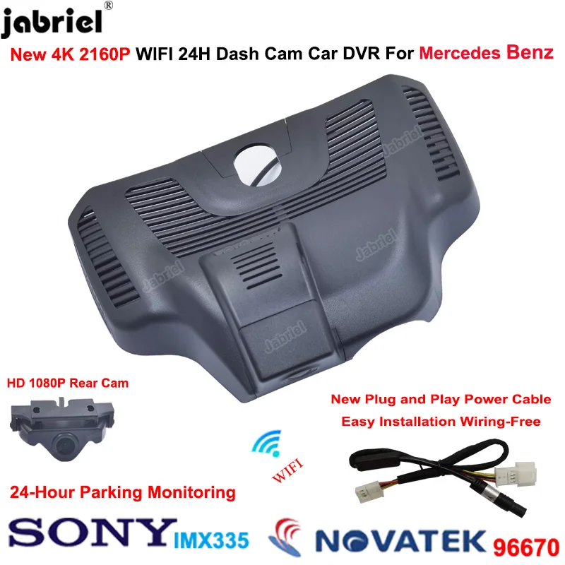 Uhd 4K 2160P Wifi Car Dvr Dash Cam Per Mercedes Benz Glb 200 4Matic Eqb 350 4Matic Amg Glb 35 4Matic 2019-2023 Registratore Di Guida