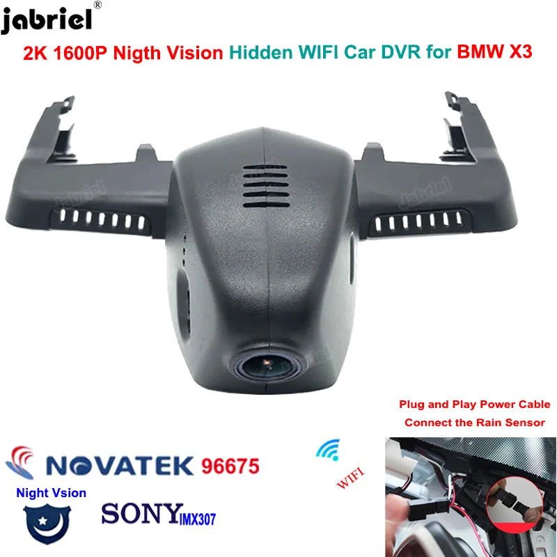 Plug And Play 2K 1600P Auto Wifi Car Dvr Dash Cam Camera Registratore Di Guida Per Bmw X3 Per Bmw X3 G01 2018 2019 2020 2021 2022
