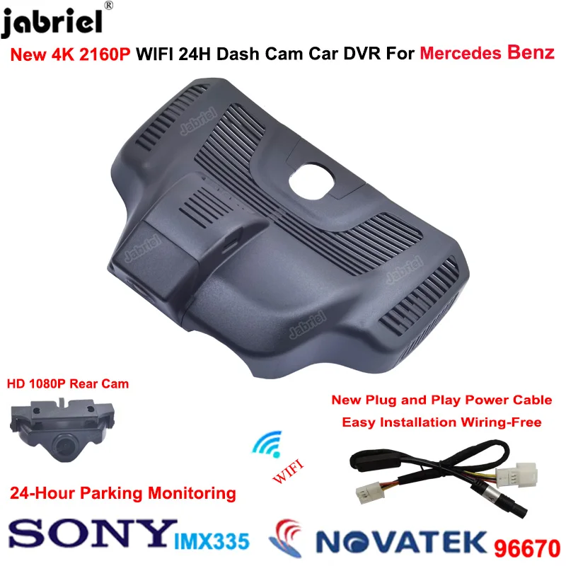 Per Mercedes Benz Glb 200 4Matic Eqb 350 4Matic Amg Glb 35 4Matic 2019-2023 Dash Cam 4K 2160P Wifi Car Dvr 24H Registratore Di Guida