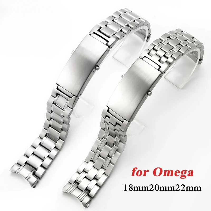 Bracciale In Acciaio Inossidabile Da 18Mm 20Mm 22Mm Per Omega Seamaster 300 Speedmaster Planet Ocean Solid Wrist Band Bracciale Sportivo Da Uomo