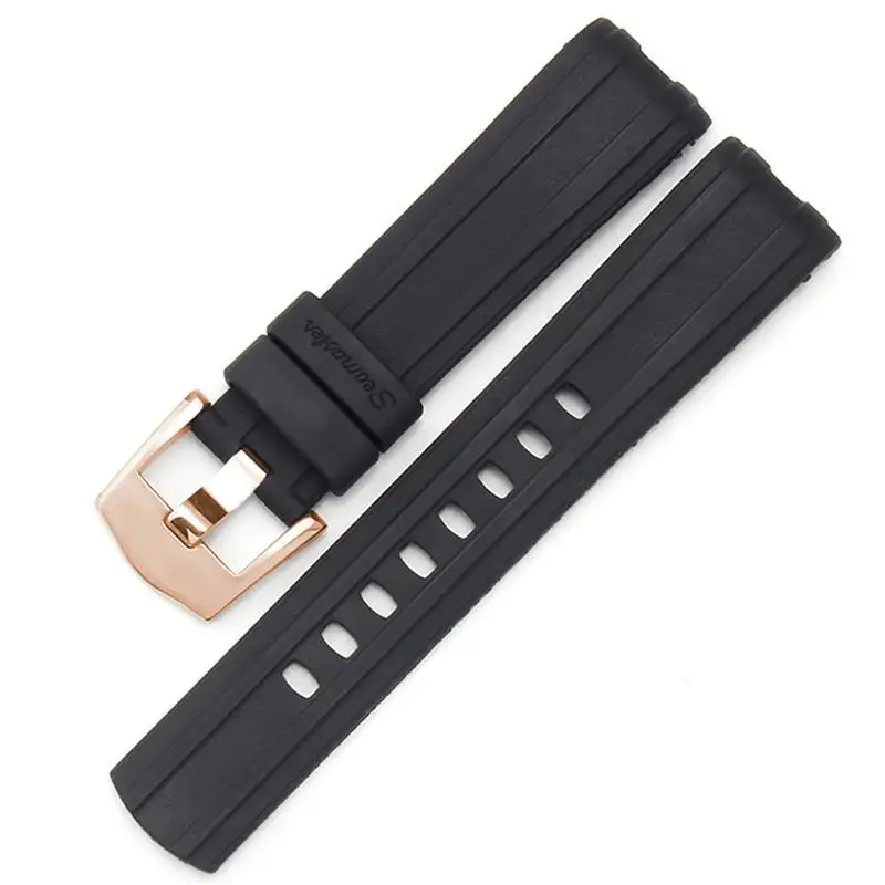 Pcavo Per Omega Watch Band Seamaster 007 Planet Ocean At150 Fibbia Ad Ardiglione Cinturino In Silicone Accessori Per Orologi Orologio In Gomma
