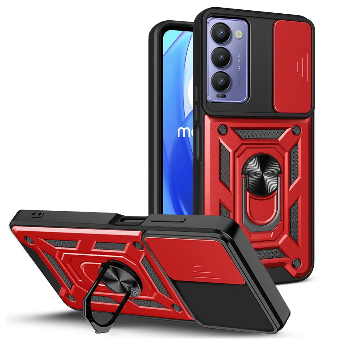 Custodia Protettiva Per Fotocamera Per Tecno Camon 19 Pro 18 Premier Tecno Spark 9 Pro 8 6 Spark Go 8C Armor Hybrid Ring Cover Posteriore