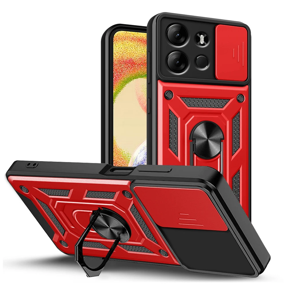 Custodia Protettiva Per Fotocamera Per Tecno Spark Go 2023 Spark 10 Pro 9 8 6 8C Smart 7 Camon 19 Pro 18 Premier Armor Hybrid Ring Cover Posteriore