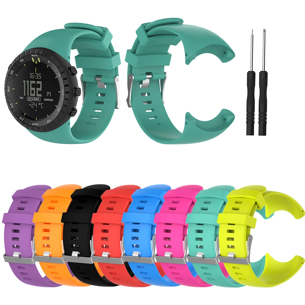 Sostituzione Cinturino In Silicone Premium Essidi Per Cinturino Suunto Core Tutto Nero Correa Per Suunto Core Tutto Nero