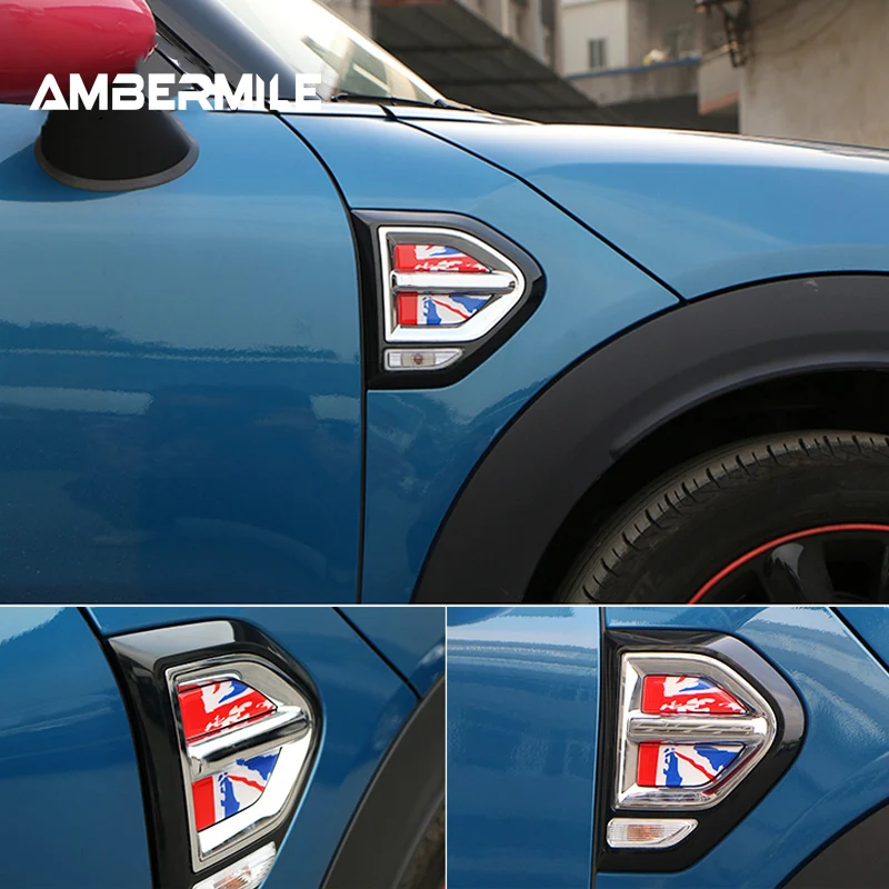 4Pcs Crystal Epoxy Per Mini Cooper Countryman F60 Car Side Plate Fender Stickers Sezione Decalcomanie Copre Accessori Decorativi