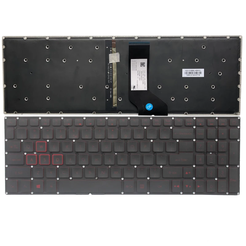 Nuovo Per Acer Nitro 5 An515-41 An515-42 An515-41-F1Xf Laptop Tastiera Retroilluminata Usa