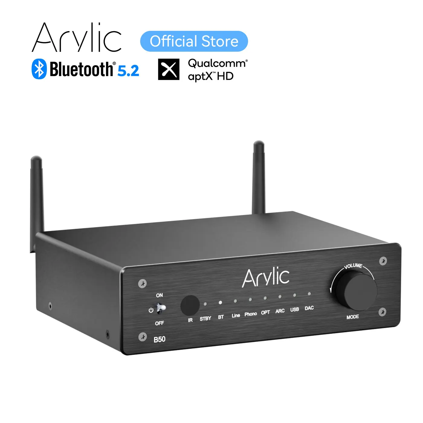 Nuovo Arylic B50 Bluetooth 5.2 Trasmettitore Ricevitore Aptx Hd Adattatore Audio Amplificatore Audio Wireless Per Tv Home Cuffie Stereo